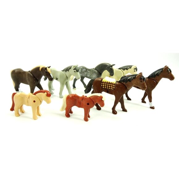 Playmobil Horses Lot of 8 - Picture 1 of 6